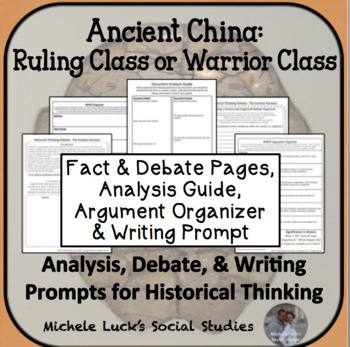 Preview of Ancient China Chinese Ruling & Warrior Class Debate Historical Thinking Activity