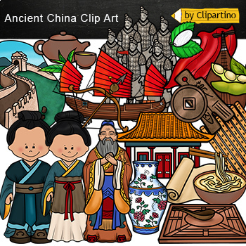 Preview of Ancient China Clip Art mini Bundle /Ancient history clipart Commercial use