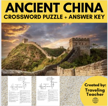 Preview of Ancient China Crossword Puzzle + Answer Key