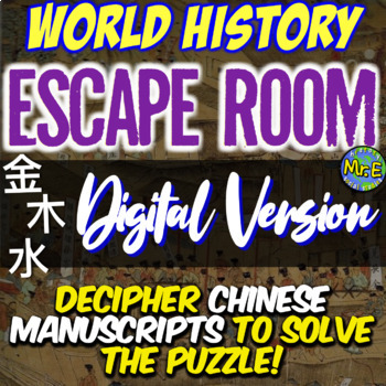 Preview of Ancient China DIGITAL Escape Room | Distance Learning Escape Room Ancient China