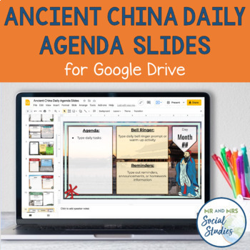 Preview of Ancient China Daily Agenda Slide Templates for Google Drive