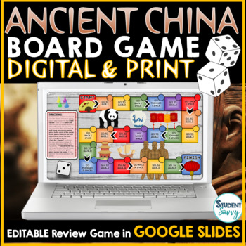 Preview of Ancient China Digital Game Google Slides | Review Digital Board Game