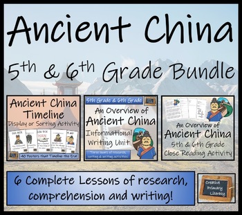Preview of Ancient China Display Timeline Close Reading & Writing Bundle | 5th & 6th Grade