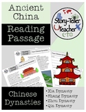 Ancient China Dynasties Reading Passage (Xia, Shang, Zhou, Qin)
