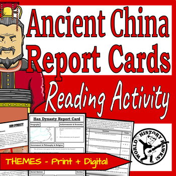 Preview of Ancient China Dynasty Report Card Unit Bundle Reading Passages & Comprehension