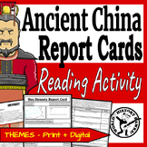 Ancient China Dynasty Report Card Unit Bundle Reading Pass