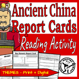 Ancient China Dynasties Report Card Differentiated Reading BUNDLE