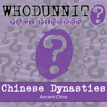 Preview of Ancient China Dynasties Whodunnit Activity - Printable & Digital Game Options