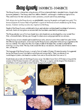 Preview of Ancient China Dynasty stations activity