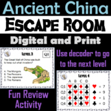 Ancient China Activity Escape Room (Silk Road, Confucius, 