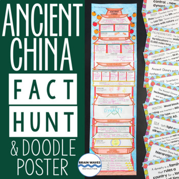 Preview of Ancient China Fact Hunt and Doodle Poster about ancient Chinese civilization