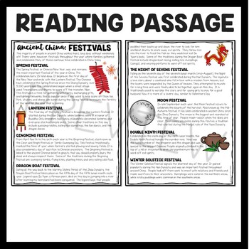 Dragon Boat Festival Reading Passage 1st Grade