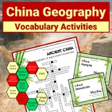 Ancient China Geography Vocabulary Activity - Hexagonal Thinking