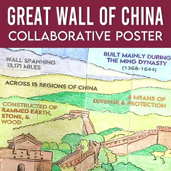 Preview of Ancient China: Great Wall Collaborative Poster Activity with Reading Extension