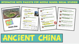 Ancient China Interactive Digital Note Packet for Middle S