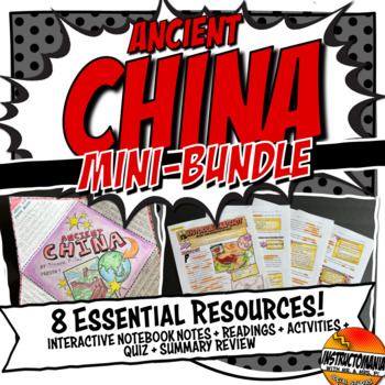 Preview of Ancient China Bundle: Interactive Notebook Bundle or Independent Work Packet