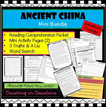 Preview of Ancient China MINI Bundle- No Prep!
