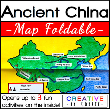 Preview of Ancient China Map Foldable for Interactive Notebooks