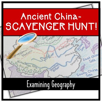 Preview of Ancient China Map & Geography: Scavenger Hunt Activity- FREE!