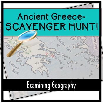 Preview of Ancient Greece Map & Geography: Scavenger Hunt Activity- FREE!