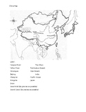 Ancient China Map with Key