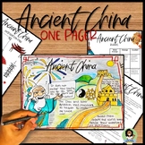 Ancient China One Pager Activity