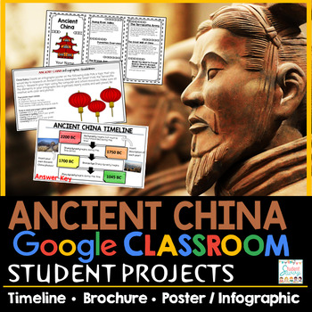 Preview of Ancient China Projects Google Slides - Timeline - Digital Activities - 6th Grade