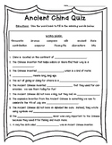 Ancient China Quiz