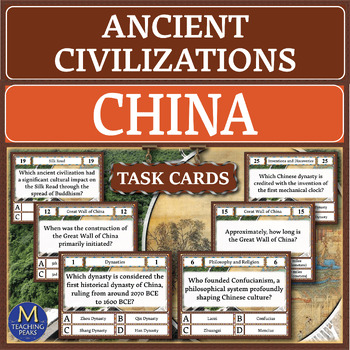 Preview of Ancient China Quiz: Task Cards