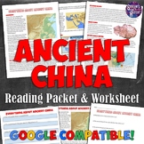 Ancient China Reading Packet and Worksheet