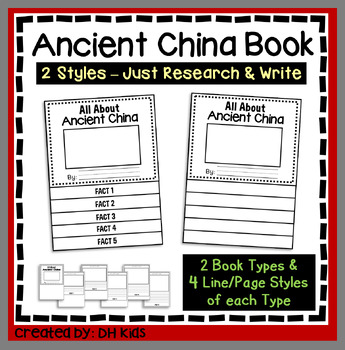 Preview of Ancient China Report, World History Flip Book Research Project, History Writing