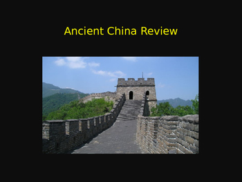 Preview of Ancient China Review