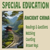 Ancient China - Special Education Worksheets and Reading
