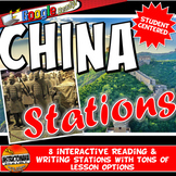 Ancient China Stations with Graphic Organizer & Google Rea