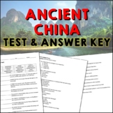 Ancient China Test and Answer Key