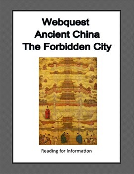 Preview of Ancient China - The Forbidden City Webquest