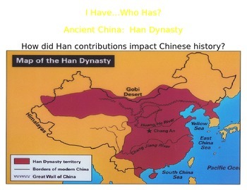 Preview of Ancient China:  The Han Dynasty Contributions Review Game "I Have, Who Has?"