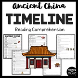 Ancient China Timeline Reading Comprehension Informational
