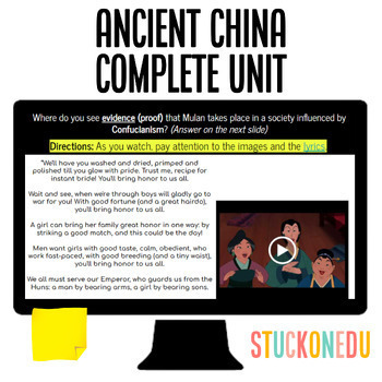 Preview of Ancient China Unit