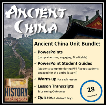 Preview of Ancient China Unit Bundle - 28 Resources!