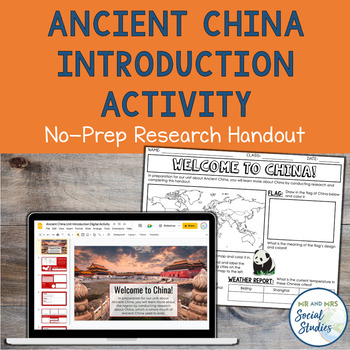 Preview of Ancient China Unit Introduction Research Activity | Worksheet + Digital Version
