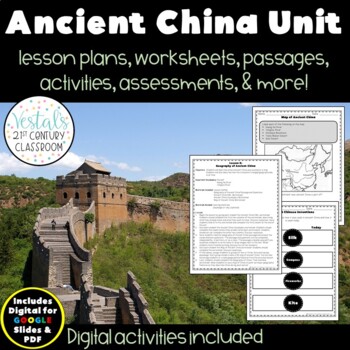 Preview of Ancient China Unit - Lesson Plans and Activities - {Digital & PDF Included}