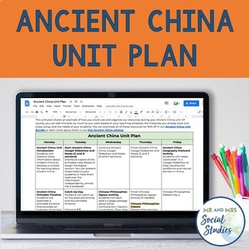 Preview of Ancient China Unit Plan and Lesson Overview