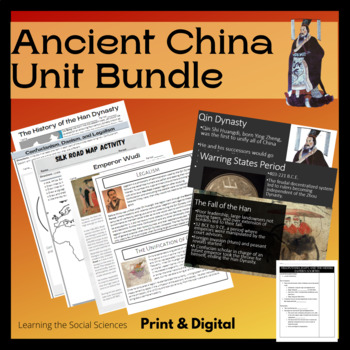 Preview of Ancient China Unit: PPT, Test, Readings, Activities, Projects: Print & Digital