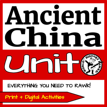 Preview of Ancient China Unit Bundle - Map Reading Activities Simulation Project Test