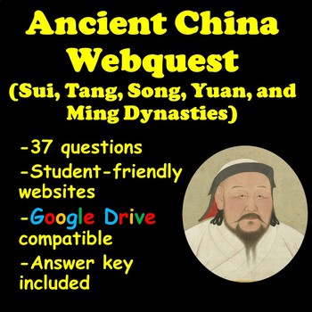 Preview of Ancient China Webquest (Sui, Tang, Song, Yuan, and Ming Dynasties)
