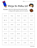 Ways to Make 12! Math Number Sense Activity--FREE!