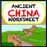 Ancient China Worksheet: Geography, Religion, Government (CCLS)