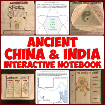 Preview of Ancient China and the Indus River Valley Interactive Notebook Activities