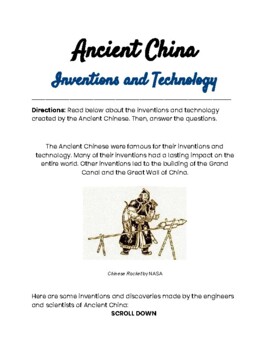 Preview of Ancient China's Inventions & Technology